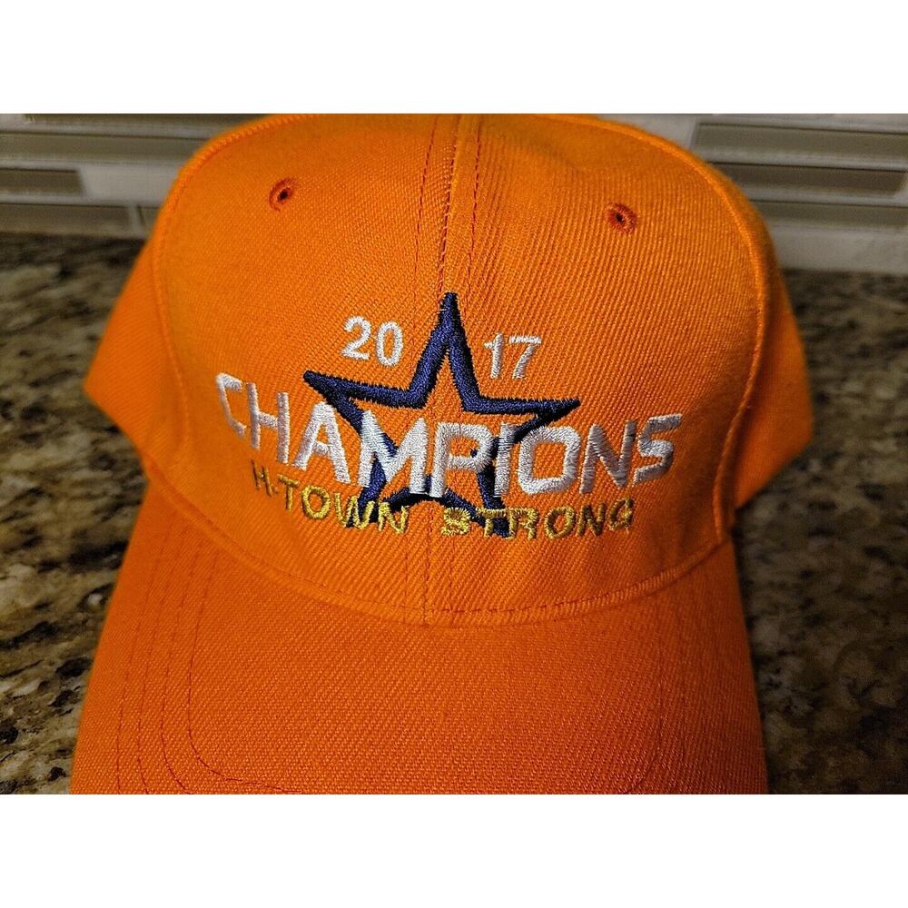 Houston Astros Hat Cap Adult Men Adjustable Strapback MLB Baseball 2017 - Picture 2 of 8